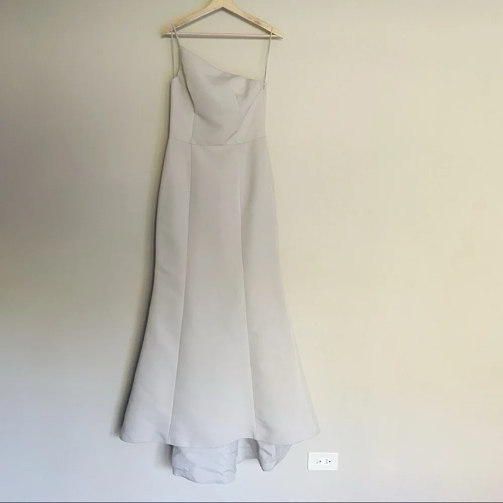 NEW Amsale Dress Cecilia Platinum Sleeveless - Picture 5 of 10